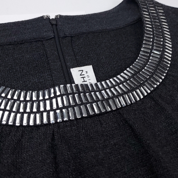 St. John Collection Charcoal Silver Sheath Dress 6 - Picture 9 of 12